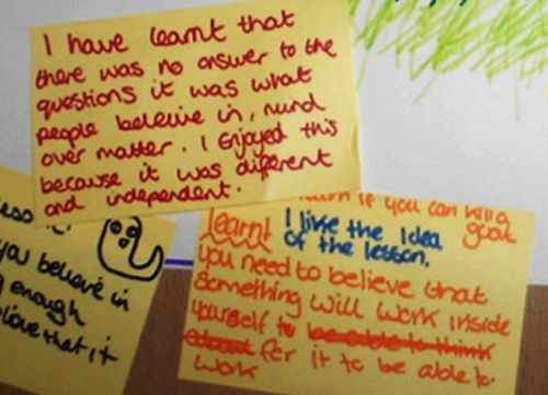 Photo 7 (Close-up of students' work)