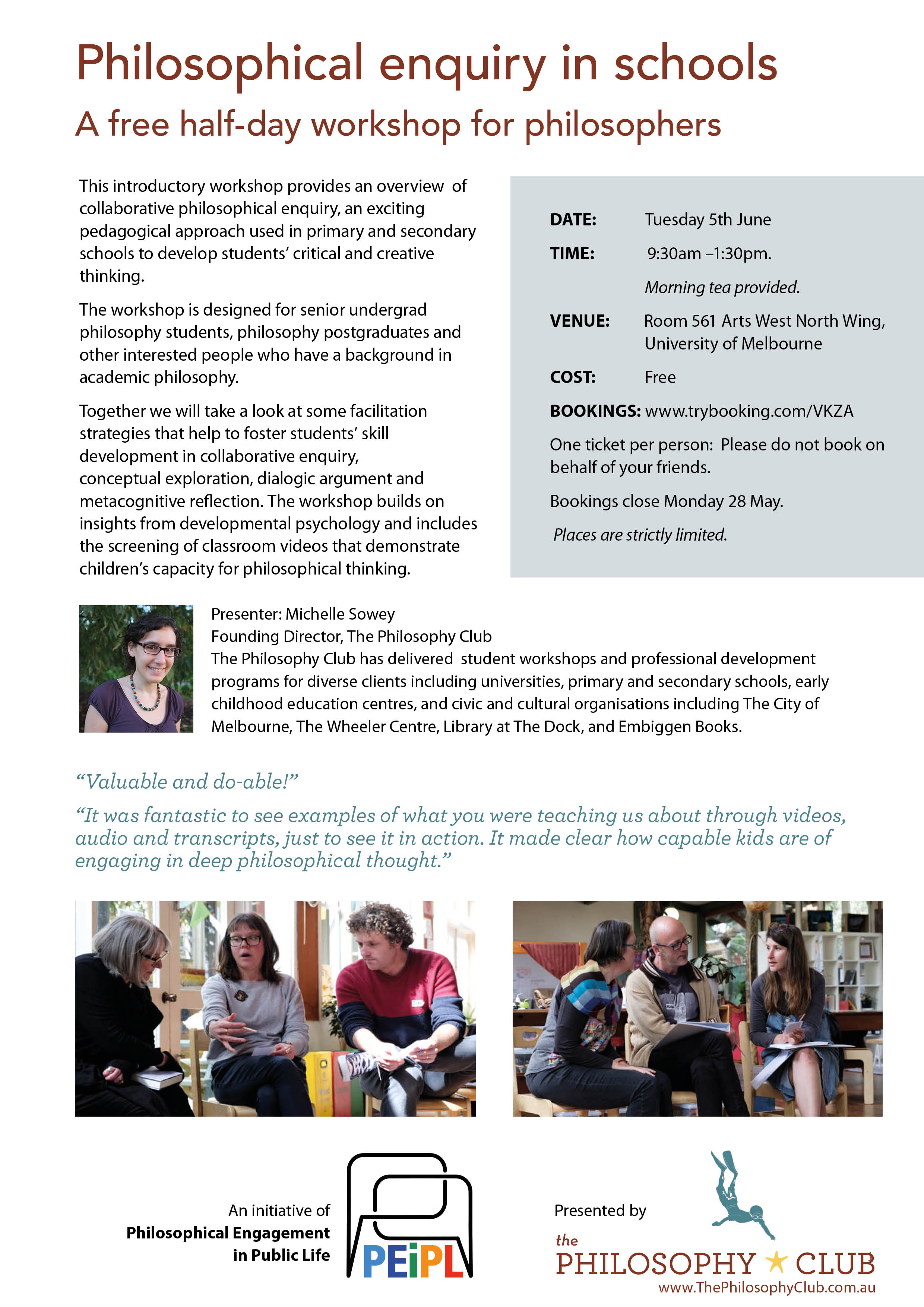 Half-day PD workshop flyer 2018