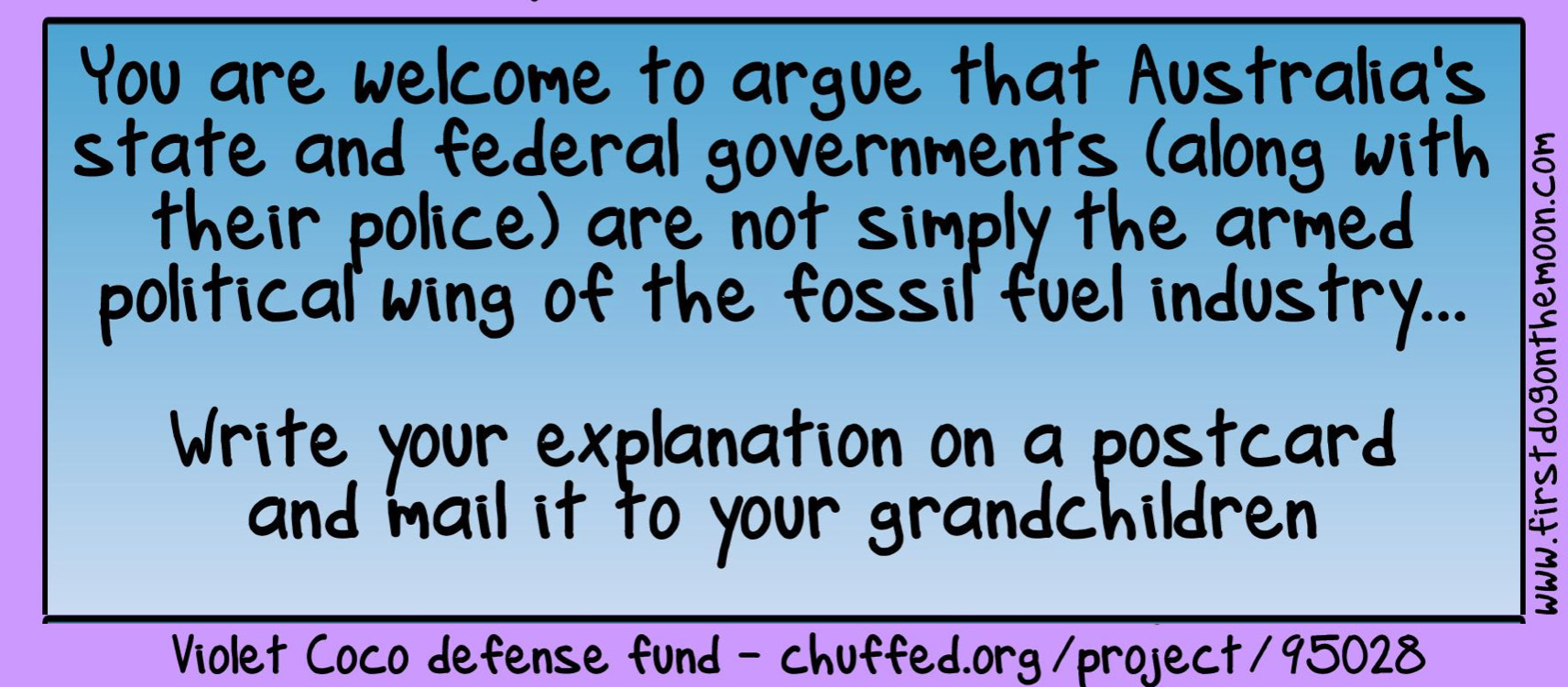 First Dog on the Moon excerpt (Violet Coco is in jail)